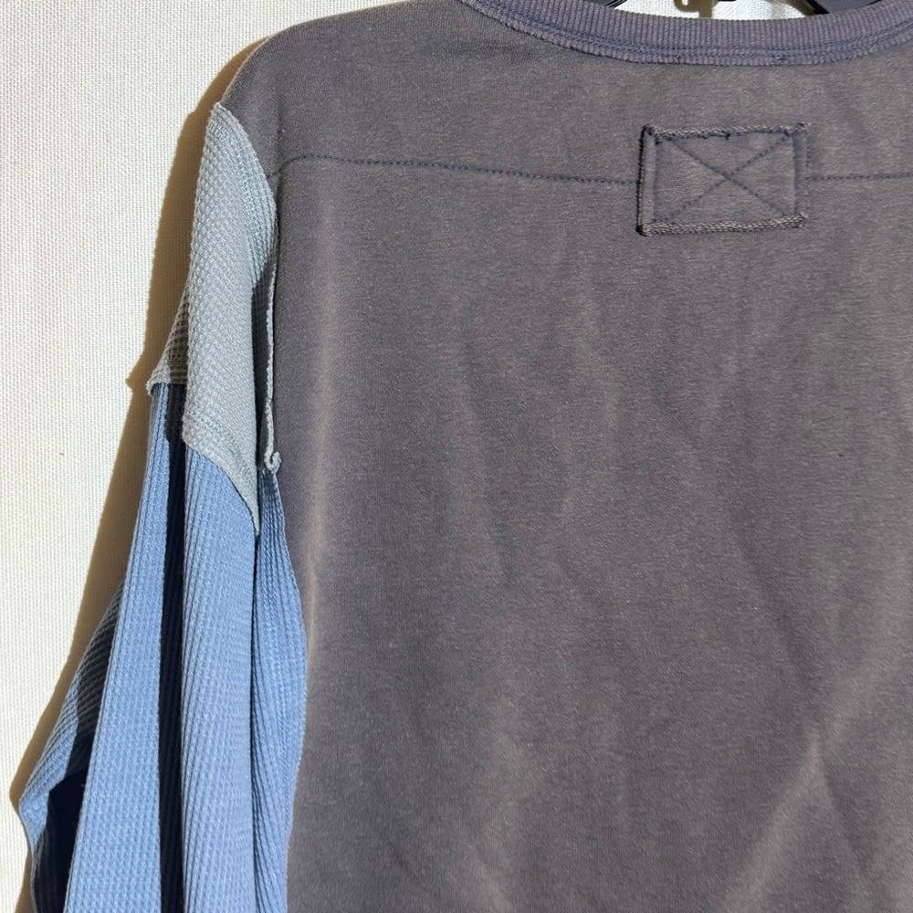 In Loom // Gray, Blue Patchwork Textured Sweatshi… - image 6